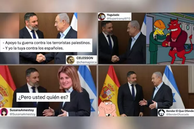 Los mejores memes de la reunión entre Santiago Abascal y Benjamin Netanyahu.