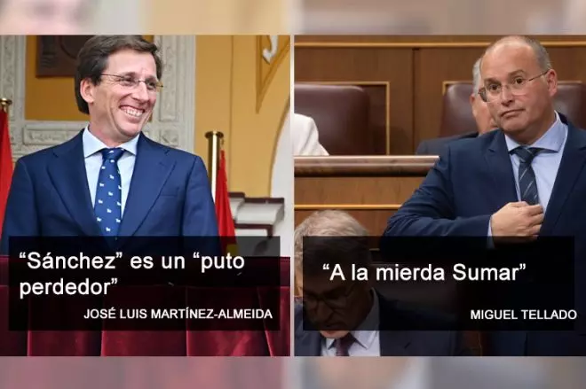 José Luis Martínez-Almeida y Miguel Tellado en dos fotografías de archivo.- EUROPA PRESS