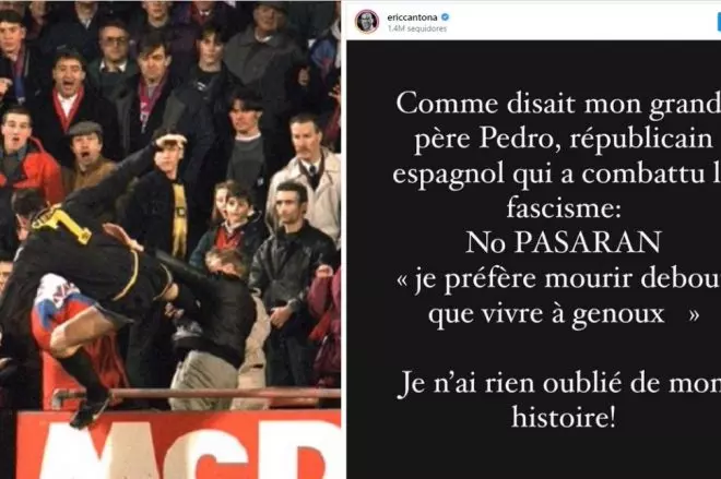 Mensaje de Éric Cantona en Instagram. / @fonsiloaiza