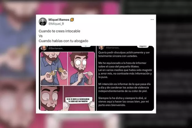 Tuit racista de una usuaria de X sobre el asesinato Mocejón se asusta tras la investigación de la Fiscalía