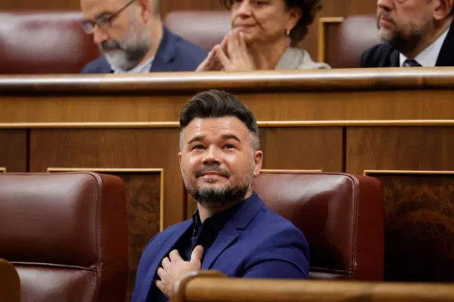 El portavoz de ERC en el Congreso, Gabriel Rufián.- JESÚS HELLÍN (EUROPA PRESS)