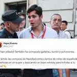 'Collage' con una foto de Vito Quiles y una captura del mensaje de Pepe Álvarez