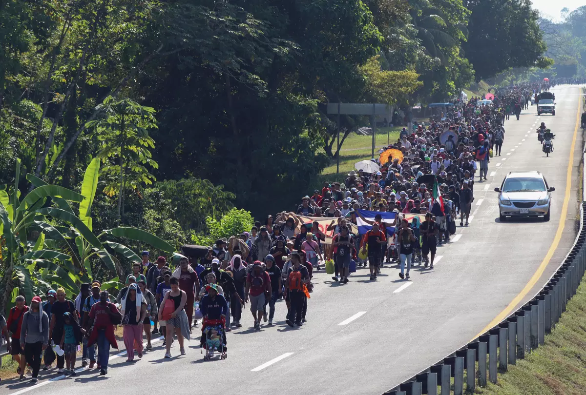 El avance de la caravana migrante presiona al Gobierno de M xico