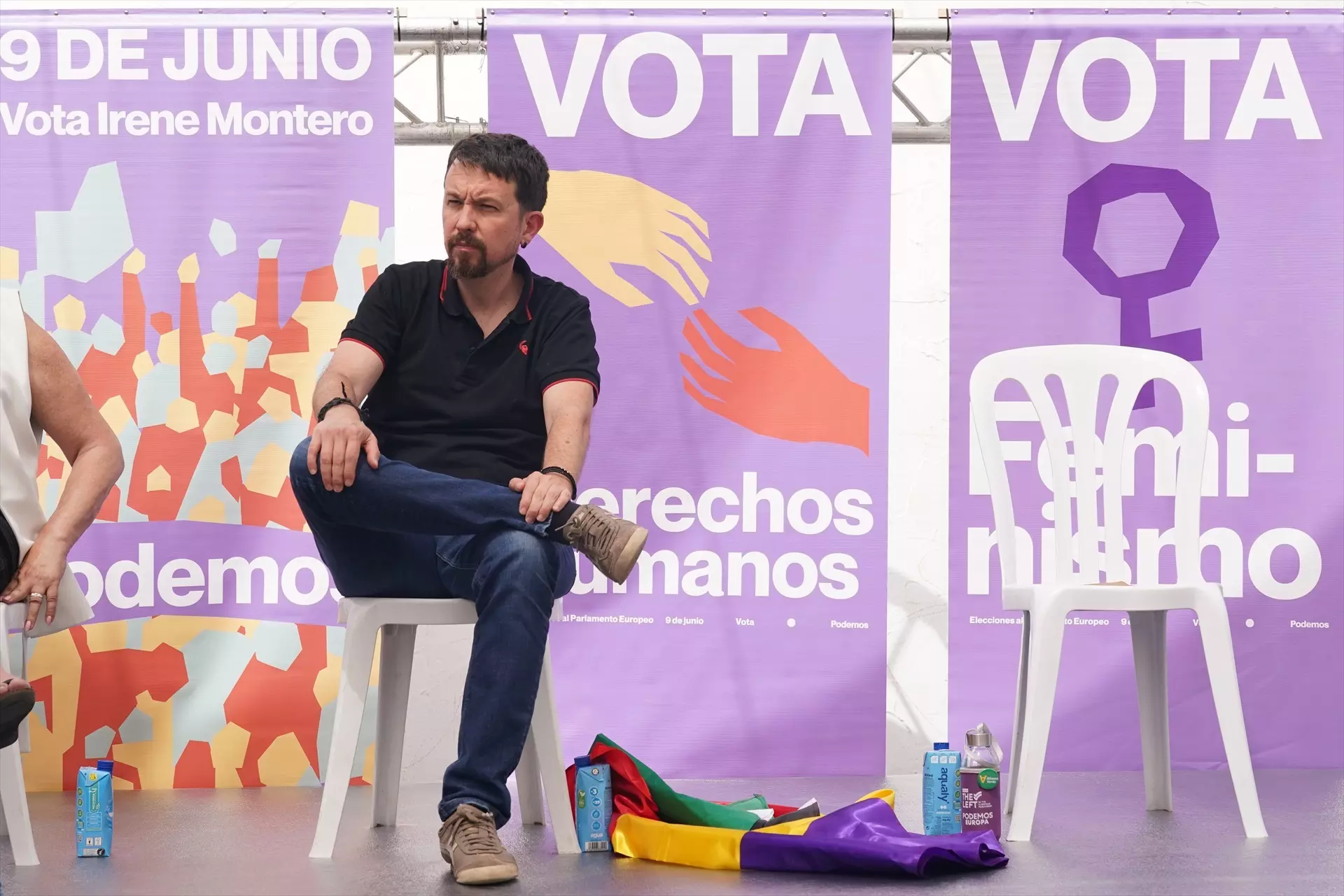 El cofundador de Podemos y exvicepresidente del Gobierno, Pablo Iglesias, durante un acto de campaña por las elecciones europeas, en Málaga, a 6 de junio de 2024. — Álex Zea / Europa Press