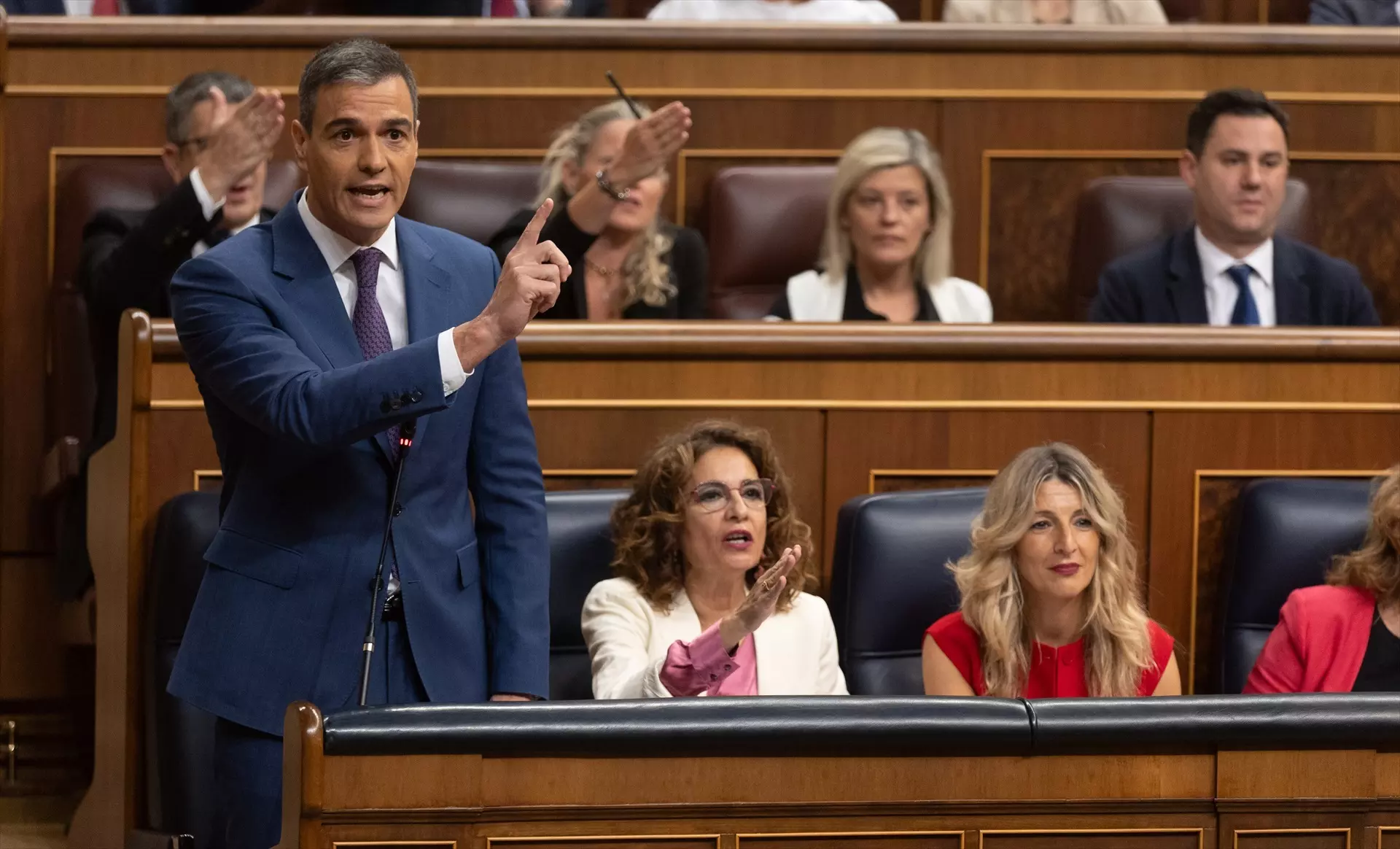 El presidente del Gobierno, Pedro Sánchez, este miércoles en la sesión de control celebrada en el Congreso. — Eduardo Parra / Europa Press