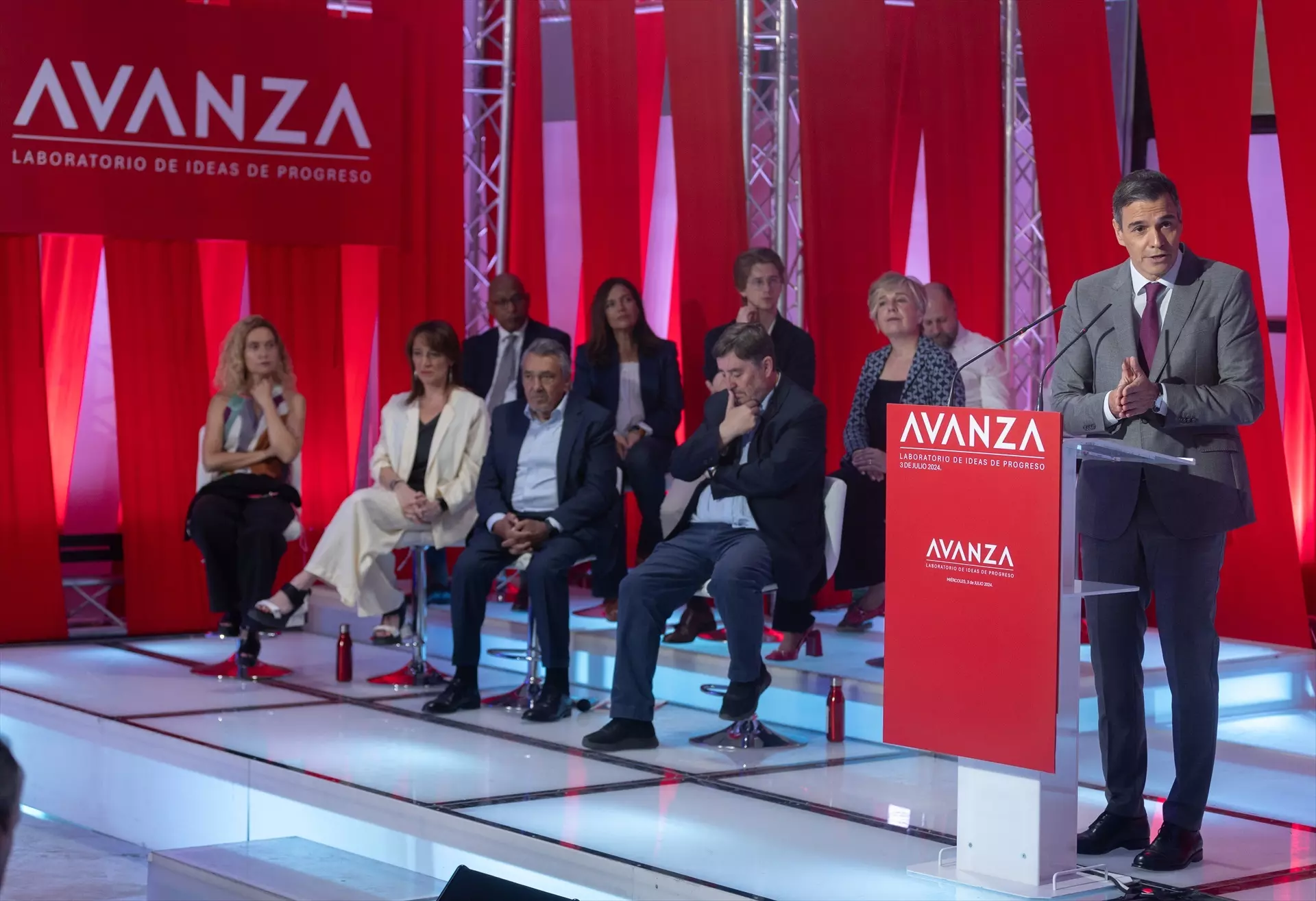 El presidente del Gobierno y secretario general del PSOE, Pedro Sánchez, en el acto de presentación de la Fundación Avanza, celebrado este miércoles en Madrid. — Eduardo Parra / Europa Press