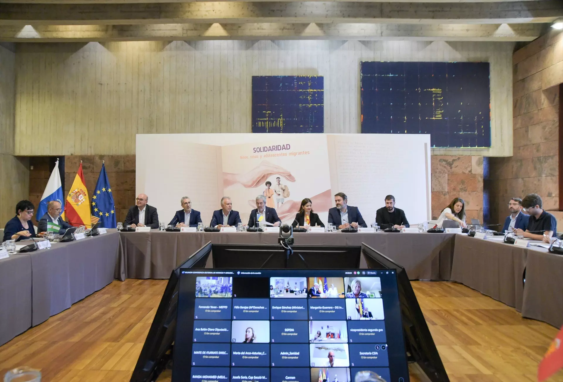 Vista general de la reunión de la Conferencia Sectorial de Infancia y Adolescencia celebrada este miércoles en Tenerife. — Europa Press Canarias
