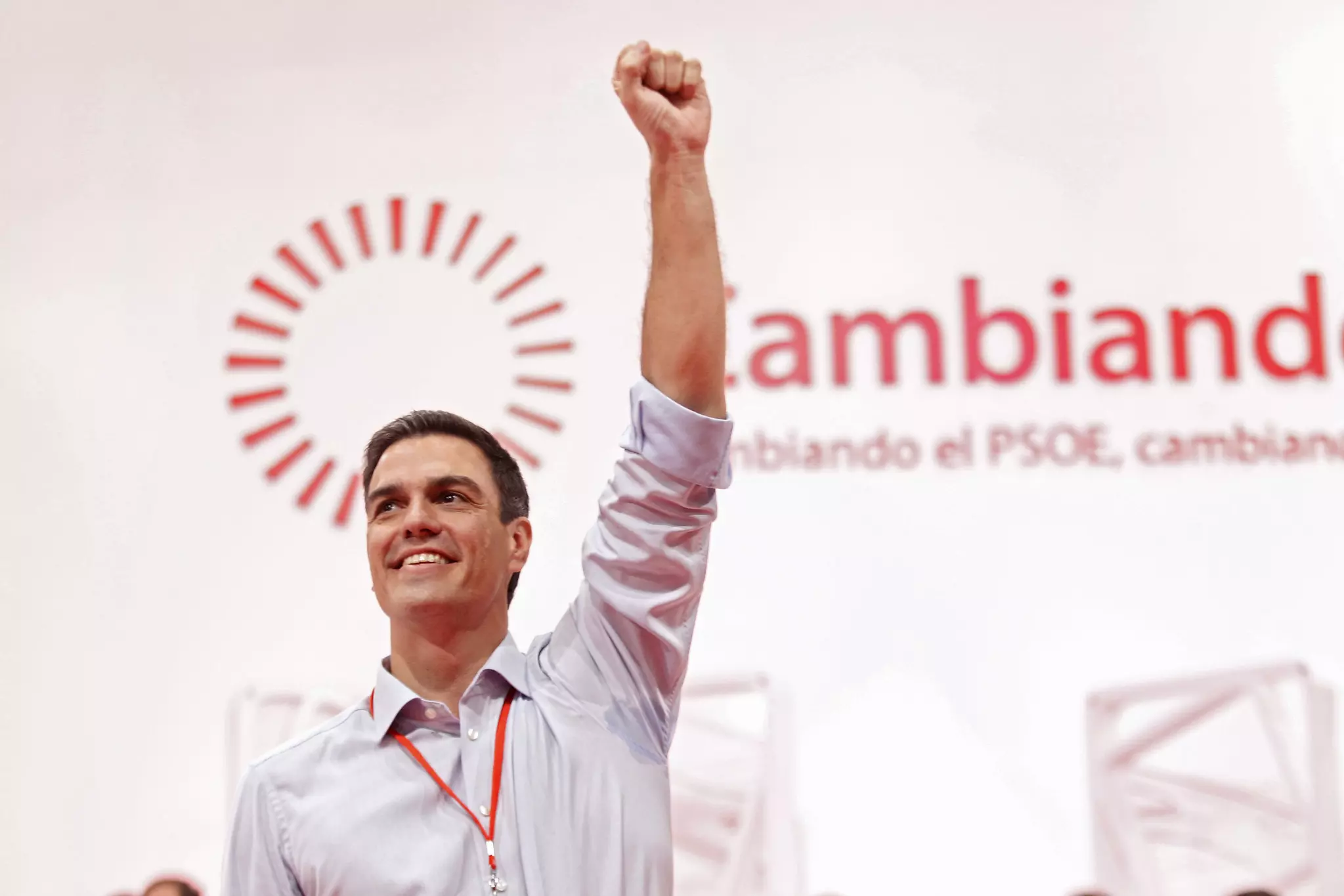 El presidente del Gobierno, Pedro Sánchez, al ser nombrado secretario general del PSOE en julio de 2014. — PSOE