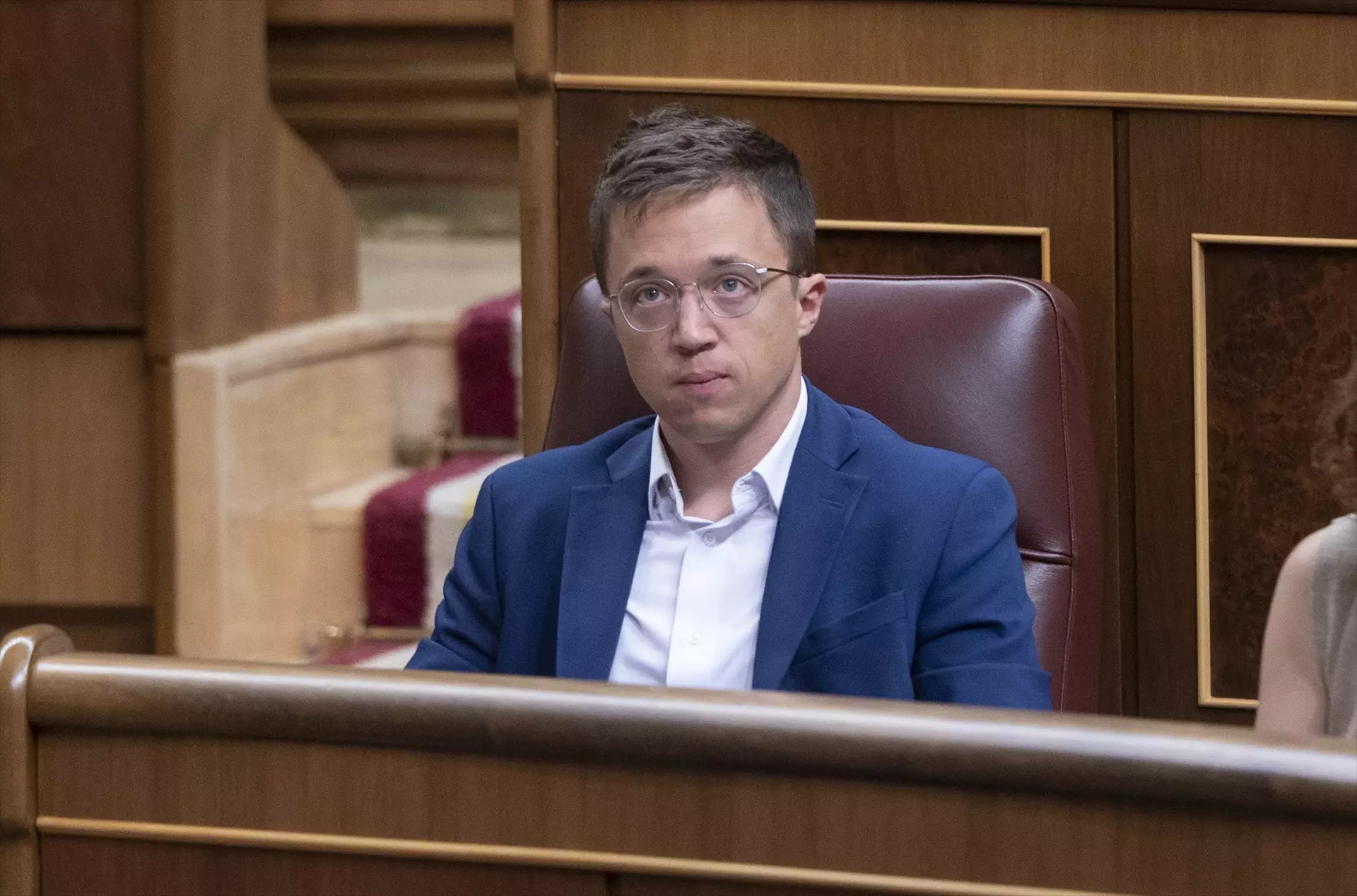 El exdiputado de Sumar, Iñigo Errejón, durante una sesión de control al Gobierno, en el Congreso, en Madrid. — Alberto Ortega / Europa Press