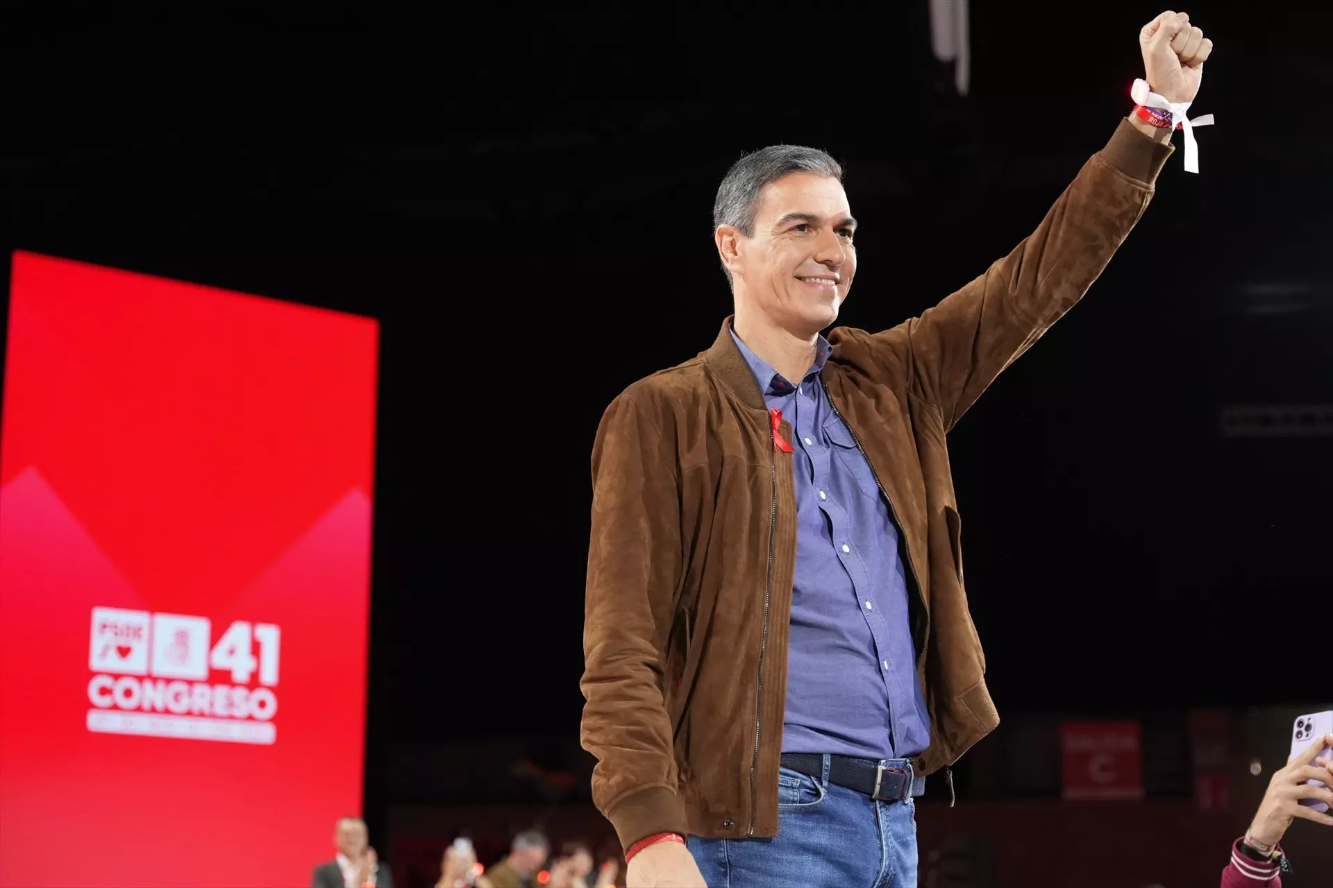 El presidente del Gobierno y secretario general del PSOE, Pedro Sánchez, este domingo en la clausura del 41 Congreso Federal del PSOE celebrado en Sevilla. — Francisco J.Olmo / Europa Press