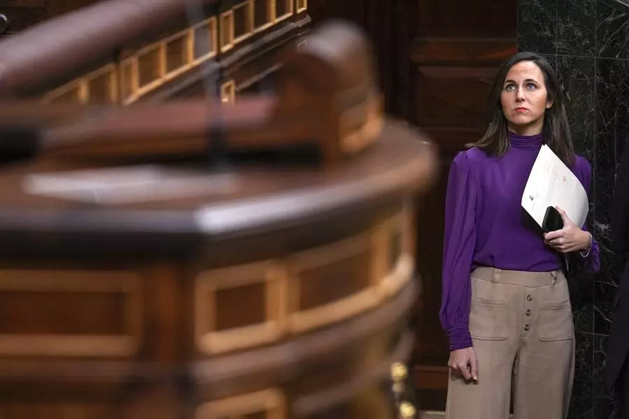 La secretaria general de Podemos, Ione Belarra, en el Congreso. Imagen de archivo. — Borja Sánchez-Trillo / EFE