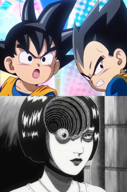 Fotogramas de los animes 'Uzumaki y ‘Dragon Ball Daima'